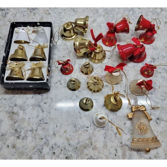 Vintage Lot Made In Germany Holiday‎ Bell-Shaped Christmas Ornaments - Picture 1 of 6
